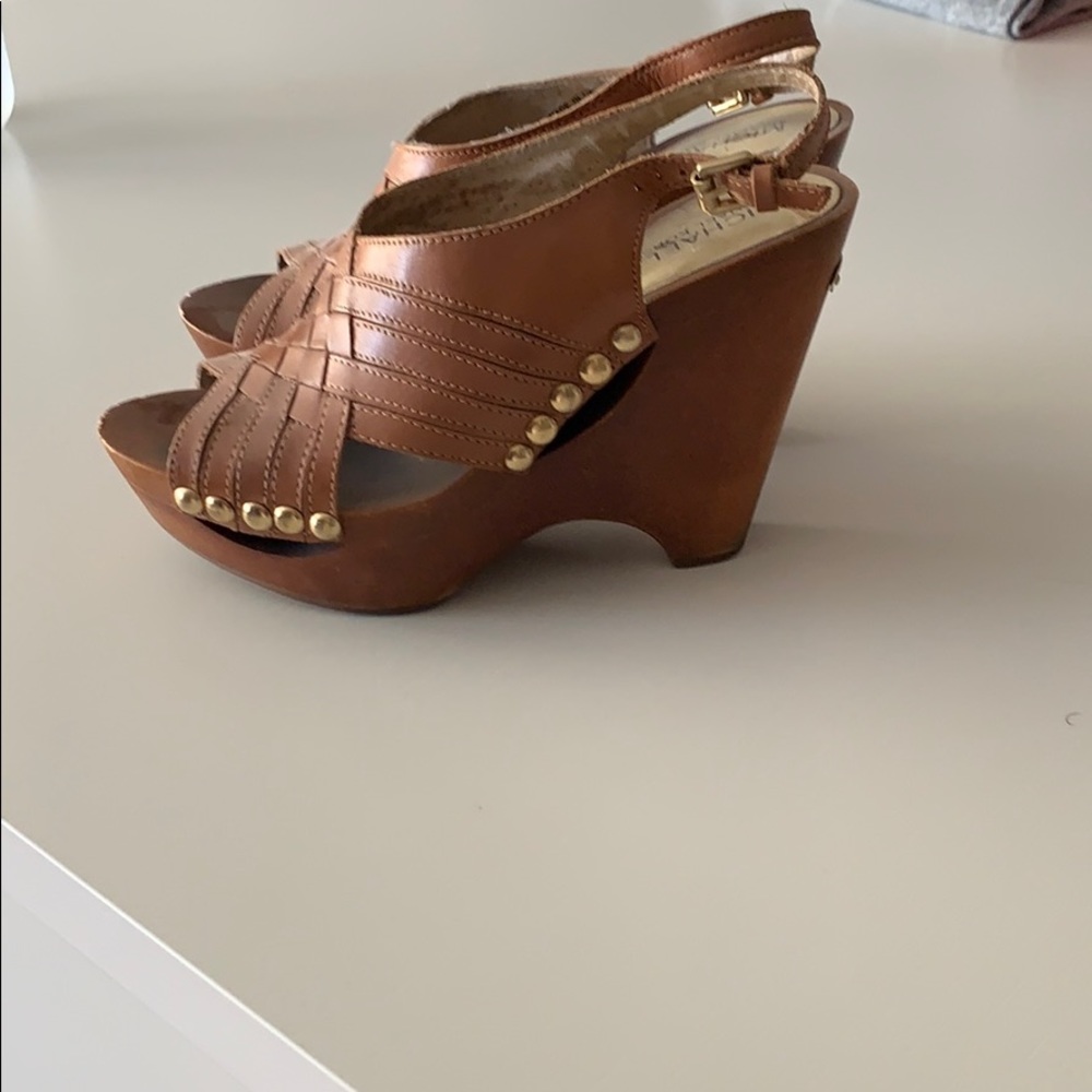 Michael kors leather wedge